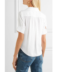 Frame Silk Shirt White