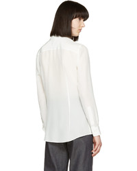 Loewe White See U Later Silk Shirt