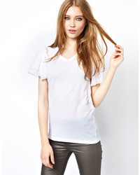 Unconditional Fine Silk T Shirt With Chiffon Sleeves