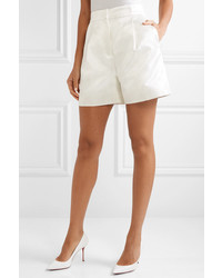 Gabriela Hearst Hayworth Cotton And Silk Blend Satin Shorts