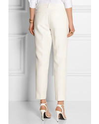 Fendi Cropped Cotton Crepe Tapered Pants
