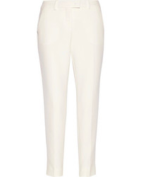 Fendi Cropped Cotton Crepe Tapered Pants