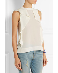 Marc by Marc Jacobs Frances Ruffled Silk Crepe De Chine Top