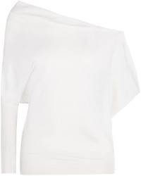 Tom Ford Off The Shoulder Cashmere And Silk Blend Sweater Ivory