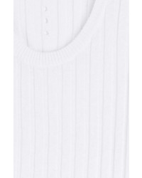 Anthony Vaccarello Cottonlinensilk Ribbed Tank