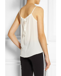 Mason by Michelle Mason Leather And Silk Camisole