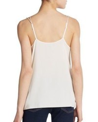 Vince Leather Silk Trimmed Camisole