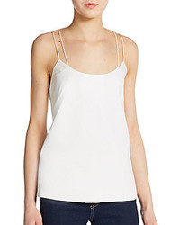Vince Leather Silk Trimmed Camisole
