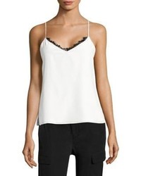L'Agence Lia Lace Trimmed Silk Camisole