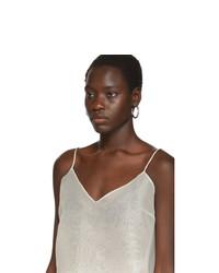 Arch The Off White Silk V Neck Tank Top