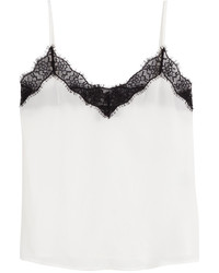 The Kooples Silk Camisole With Lace