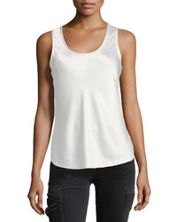 Vince Silk Scoop Neck Bias Tank