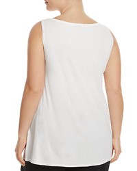 Eileen Fisher Plus System Silk Scoop Neck Tunic Tank