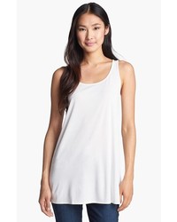 Eileen Fisher Scoop Neck Silk Tunic Soft White X Small