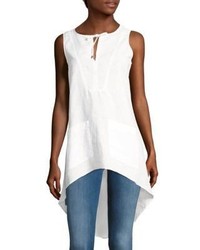 August Silk Solid High Low Tunic