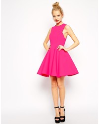 Asos Collection Premium Bonded Fit And Flare Dress