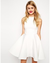 Asos Collection Premium Bonded Fit And Flare Dress