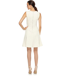 Maggy London Bonded Mesh Fit And Flare Dress