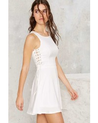 Factory Alia Fit Flare Lace Up Dress