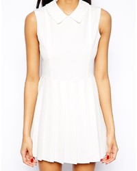 Zack John Skater Dress With Contrast Lace Collar