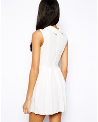 Zack John Skater Dress With Contrast Lace Collar
