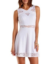 Charlotte Russe Lace Cut Out Crossover Skater Dress