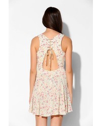 UO Pins And Needles Fiona Lace Up Back Skater Dress