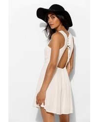 UO Pins And Needles Fiona Lace Up Back Skater Dress
