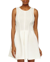 Romeo & Juliet Couture Rib Knit Fit And Flare Dress White