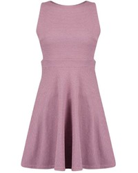 Boohoo Roxey Textured Cut Out Skater Dress