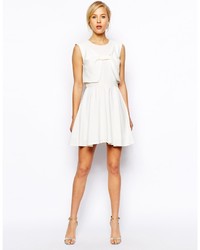 Asos Skater Dress With Bow Front