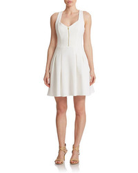 GUESS Zip Front Fit And Flare Dress