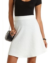 Charlotte Russe Geo Quilted Long Line Skater Skirt