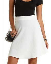 Charlotte Russe Geo Quilted Long Line Skater Skirt