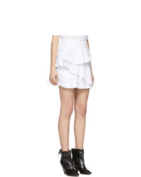 Isabel Marant Etoile White Denim Coati Miniskirt