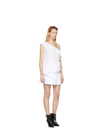 Isabel Marant Etoile White Denim Coati Miniskirt