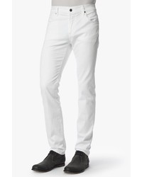 7 For All Mankind Paxtyn Skinny In White Denim