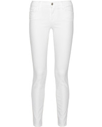 J Brand 811 Mid Rise Skinny Jeans White