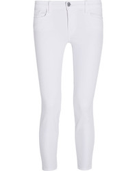 J Brand 835 Cropped Mid Rise Skinny Jeans White