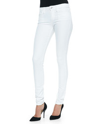 Joe's Jeans Annie Play Dirty Stay Spotless Mid Rise Skinny Jeans Optic White