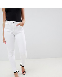 Asos Petite Asos Design Petite Ridley High Waist Skinny Jeans In Optic White