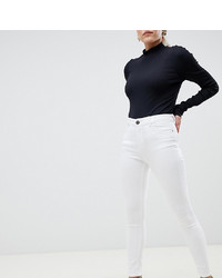 Asos Petite Asos Design Petite Ridley High Waist Skinny Jeans In Optic White