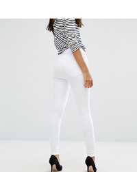 Asos Tall Asos Design Tall Ridley High Waist Skinny Jeans In Optic White
