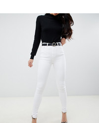 Asos Tall Asos Design Tall Ridley High Waist Skinny Jeans In Optic White
