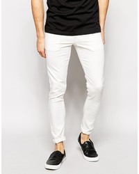 Asos Brand Extreme Super Skinny Jeans In White