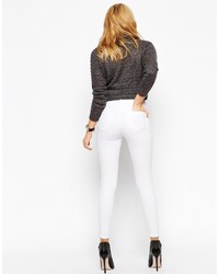 Asos Collection Ridley Skinny Ankle Grazer Jeans In White