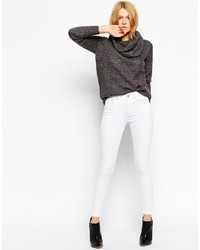 Asos Collection Ridley Skinny Ankle Grazer Jeans In White
