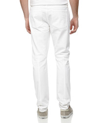 Vince Denim Skinny Moto Jeans White