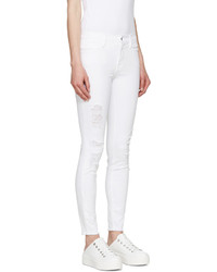 Frame Denim White Skinny Le High Jeans