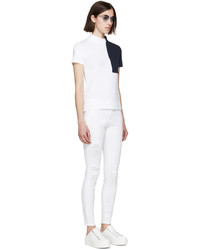 Frame Denim White Skinny Le High Jeans